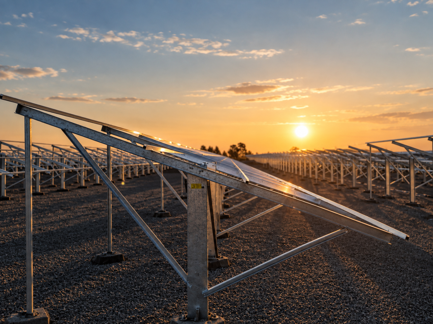 Instalação de Fazenda de Painéis Solares